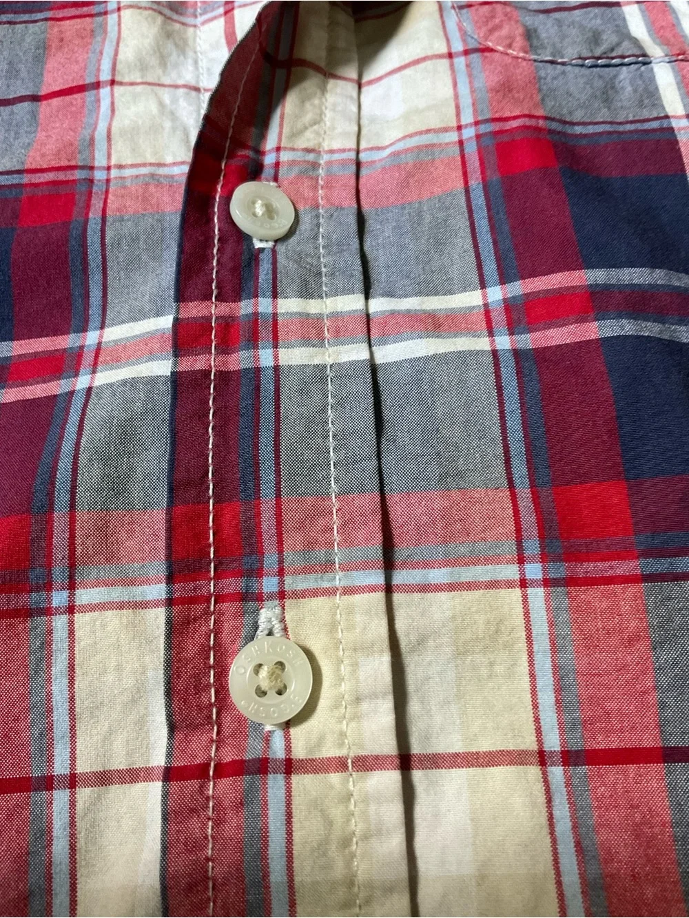 OshKosh Bgosh plaid button